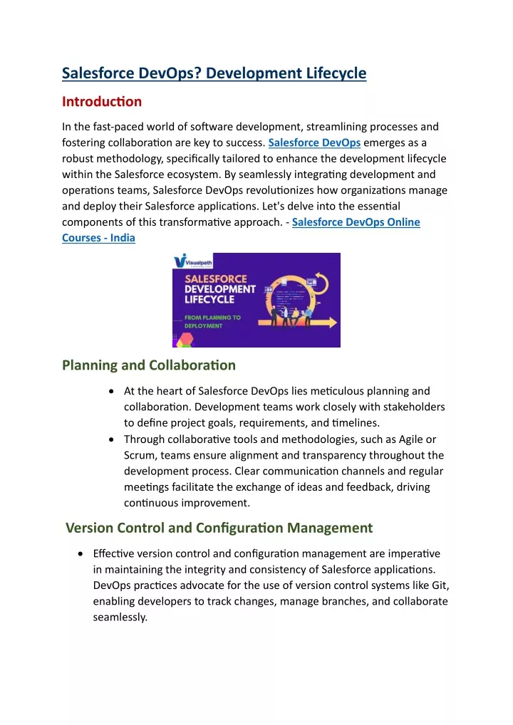 salesforce devops development lifecycle