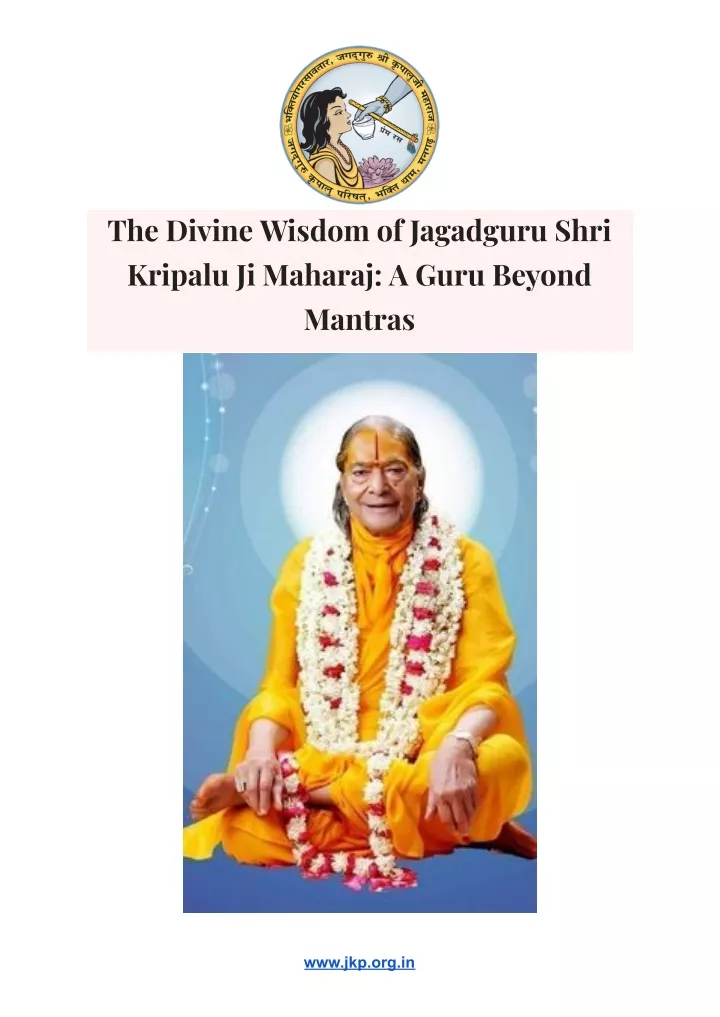 the divine wisdom of jagadguru shri kripalu