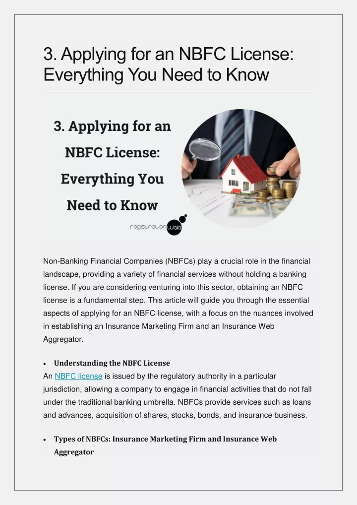 3 applying for an nbfc license everything