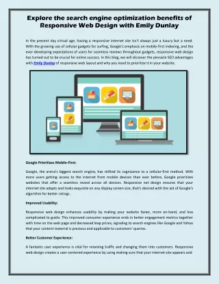 Explore the search engine optimization benefits of Responsive Web Design!
