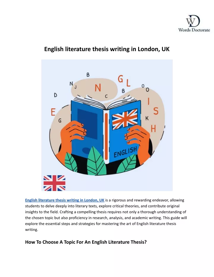 english literature thesis writing in london uk