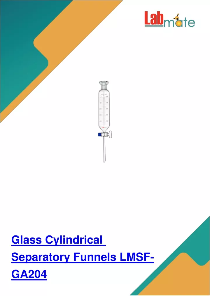 glass cylindrical separatory funnels lmsf ga204