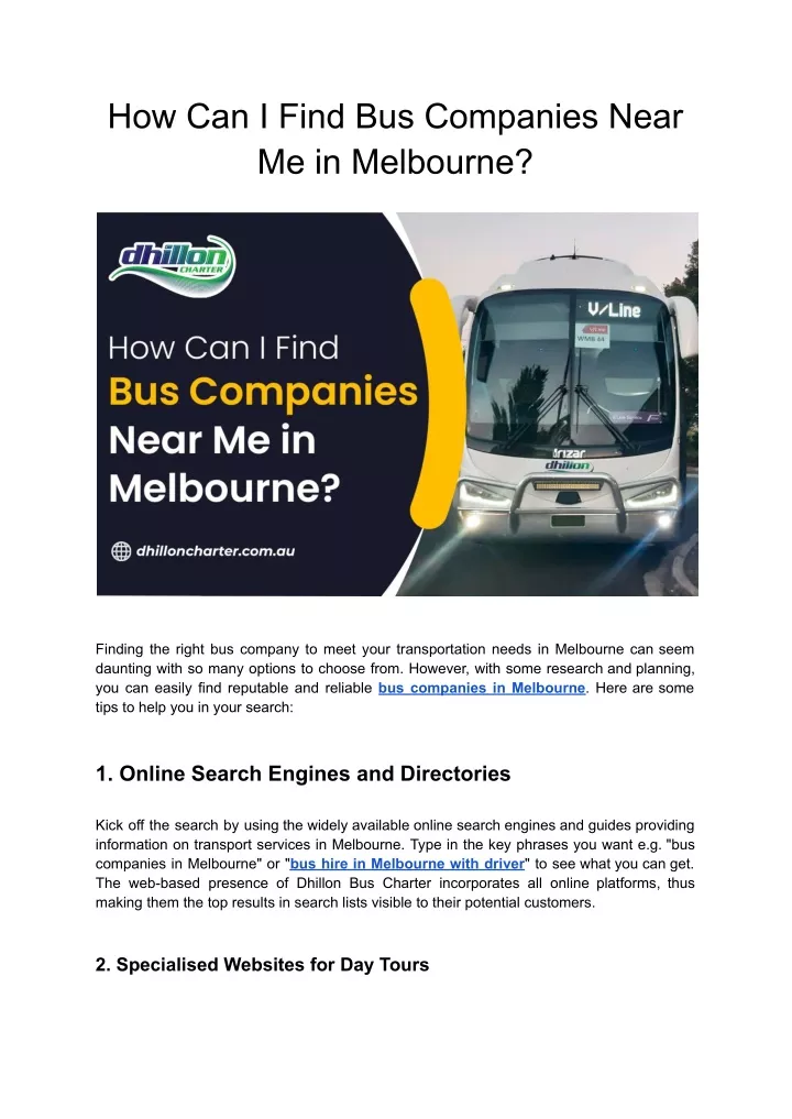 how can i find bus companies near me in melbourne