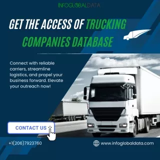 Get the Access of Trucking Companies Database by InfoGlobalData