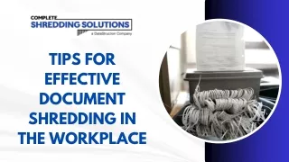 Tips for Effective Document Shredding in the Workplace