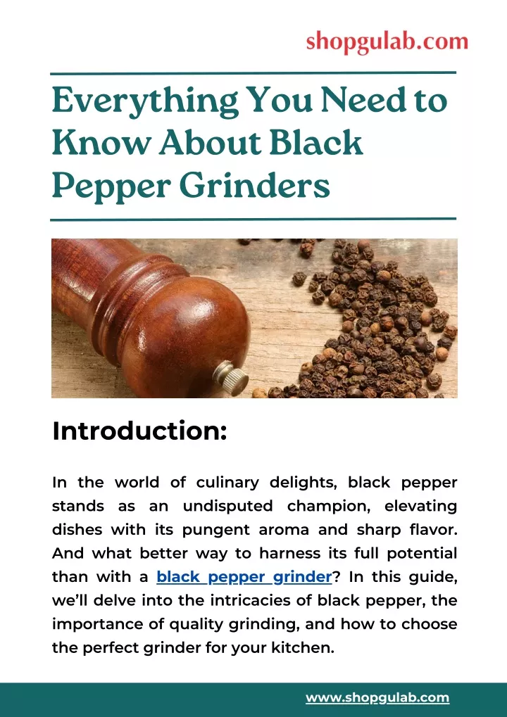 everything you need to know about black pepper