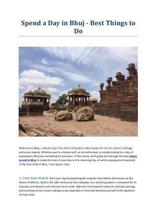 spend a day in bhuj best things to do