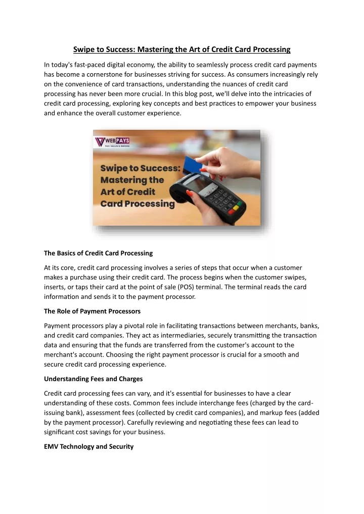 swipe to success mastering the art of credit card