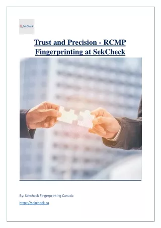 trust and precision rcmp fingerprinting