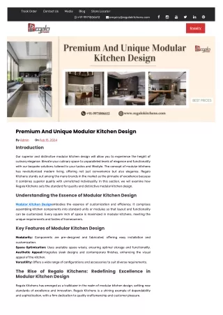 Premium And Unique Modular Kitchen Design