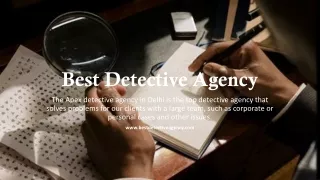 Best Detective Agency PPT