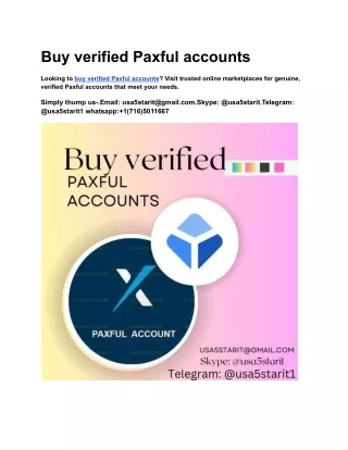 Buy verified Paxful accounts