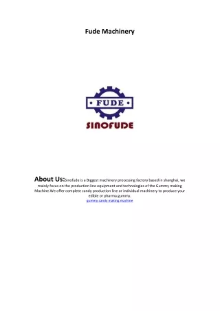 fude machinery
