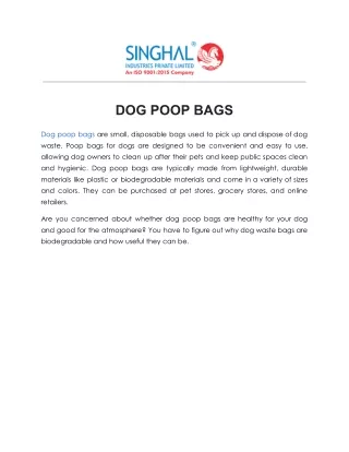 DOG POOP BAGS