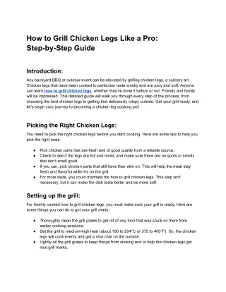 How to Grill Chicken Legs Like a Pro_ Step-by-Step Guide - Google Docs