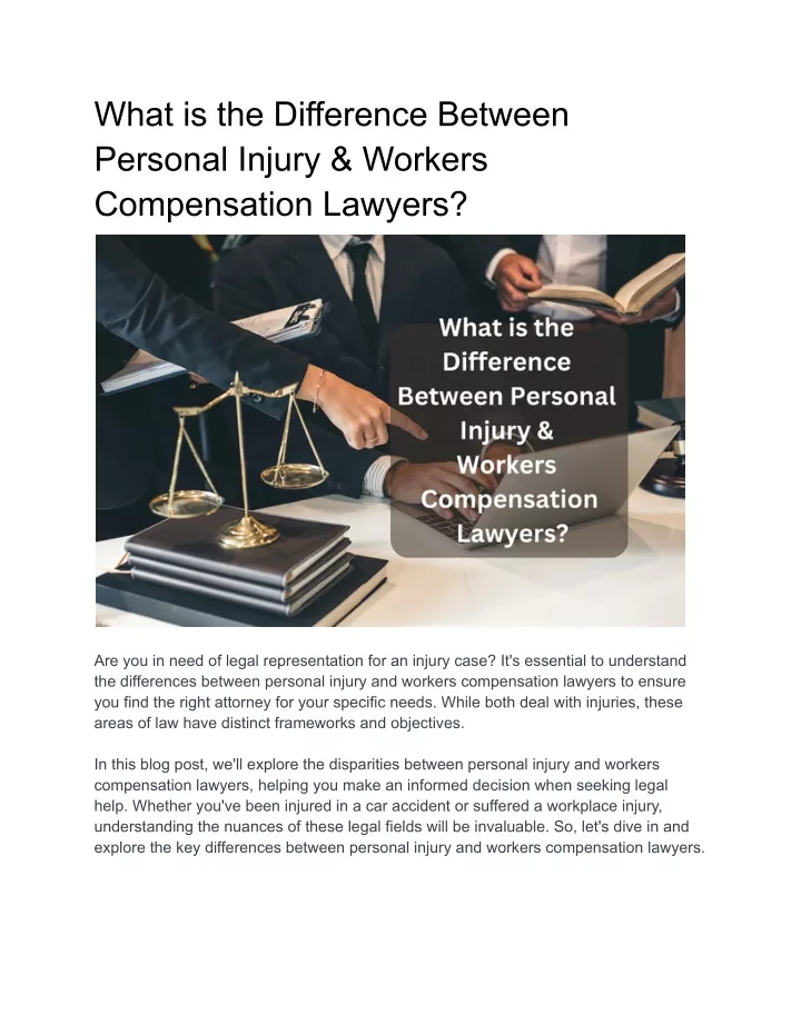 what is the difference between personal injury