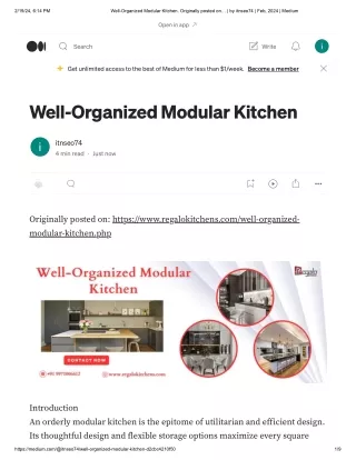 Well-Organized Modular Kitchen