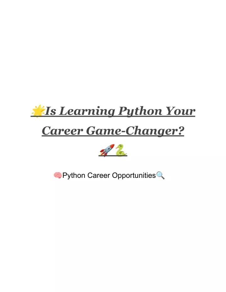 is learning python your