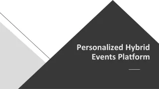 Personalized Hybrid Events Platform