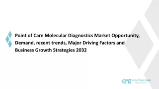 Point of Care Molecular Diagnostics Market: Research and Development Initiatives