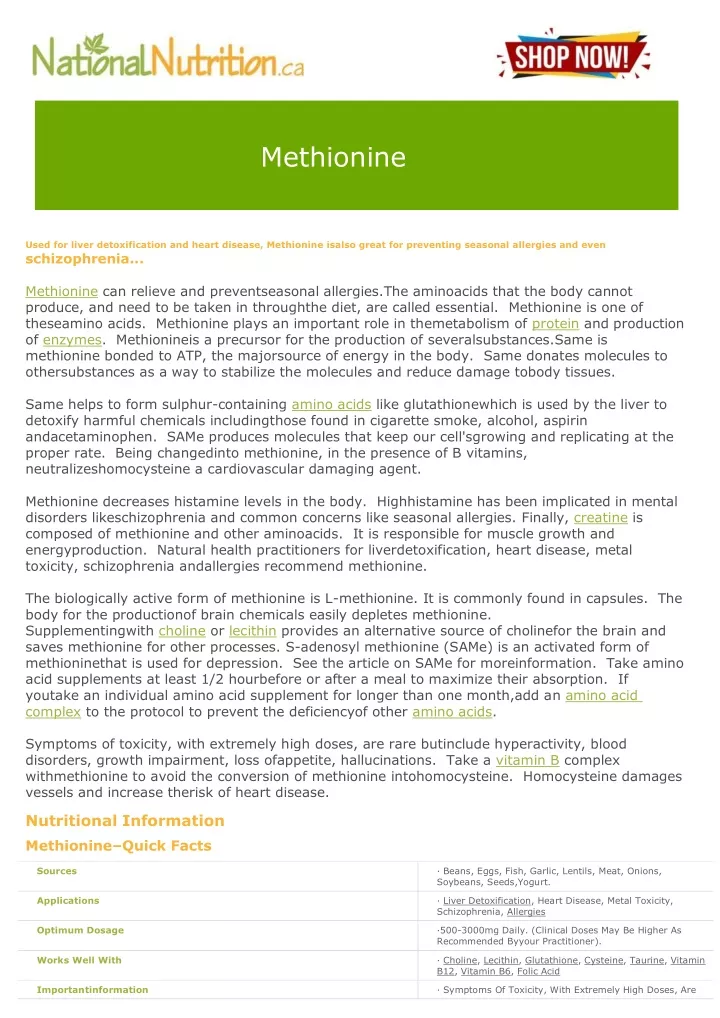 methionine