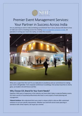 Premier Event Management Services