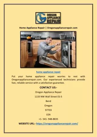 Home Appliance Repair | Oregonappliancerepair.com
