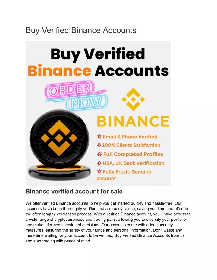 buy verified binance accounts