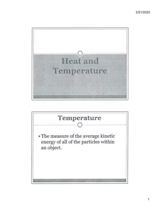 Heat & Temperature