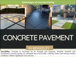 Advantages of Concrete Paving
