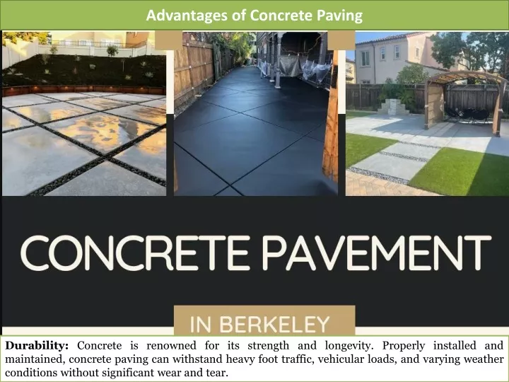 advantages of concrete paving
