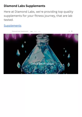 diamond labs supplements