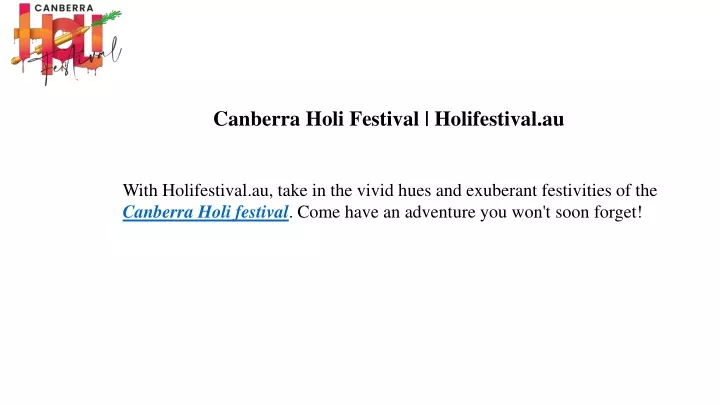 canberra holi festival holifestival au