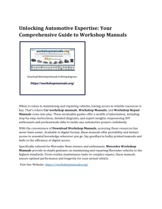 Unlocking Automotive Expertise Your Comprehensive Guide to W