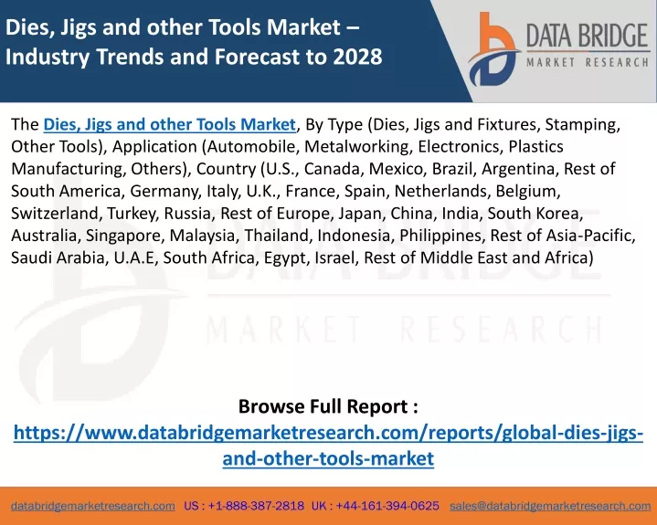 dies jigs and other tools market industry trends