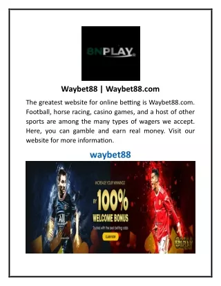 Waybet88  Waybet88.com