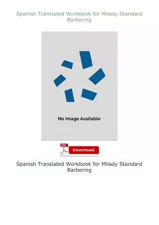 Download⚡ Spanish Translated Workbook for Milady Standard Barbering