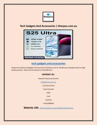 Tech Gadgets And Accessories | Sharpco.com.au