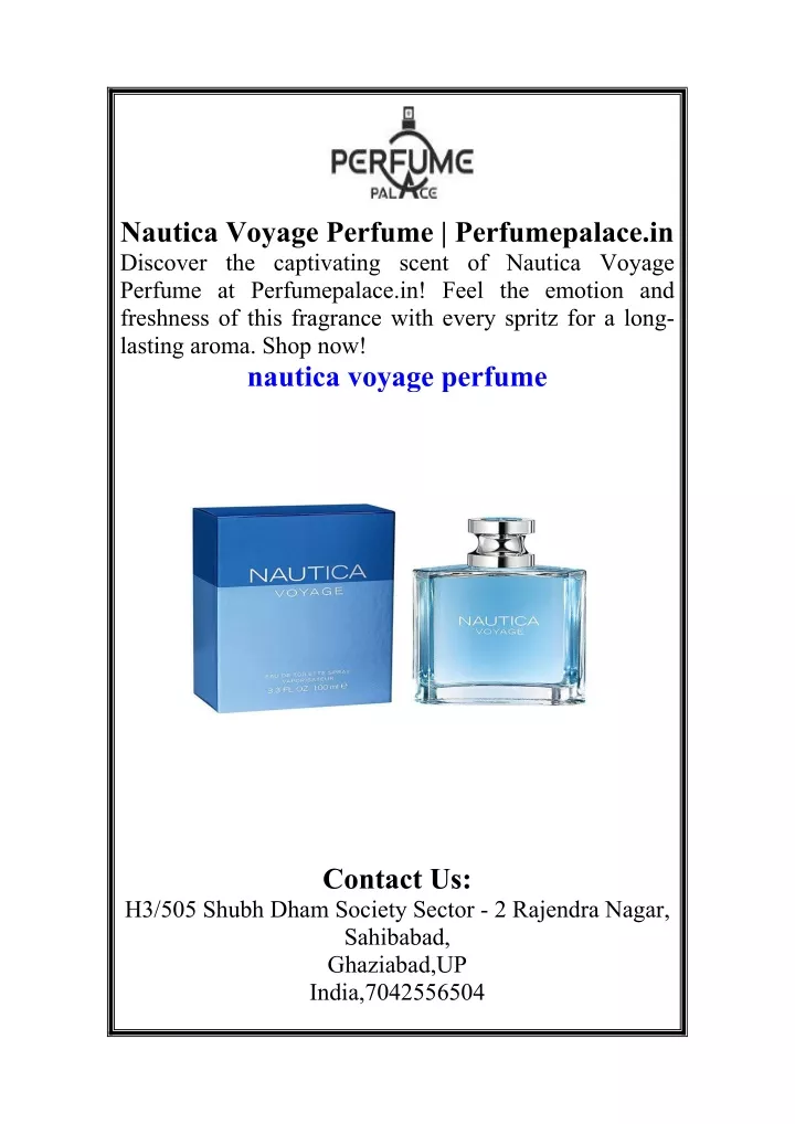 nautica voyage perfume perfumepalace in discover
