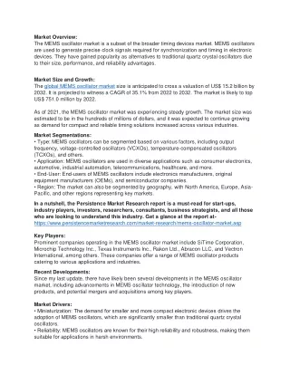 market overview the mems oscillator market
