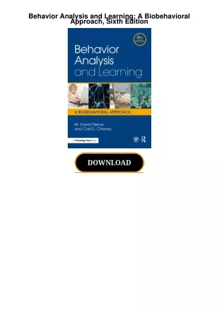 Behavior-Analysis-and-Learning-A-Biobehavioral-Approach-Sixth-Edition