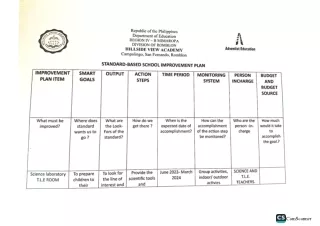STANDARD-BASED SCHOOL IMPROVEMENT PLAN