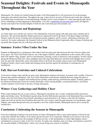 seasonal delights festivals and events