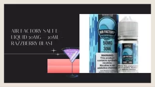 Savor the Blue Razzberry Blast with Air Factory Salt E-Liquid