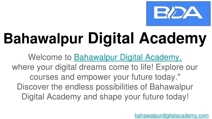 bahawalpur digital academy