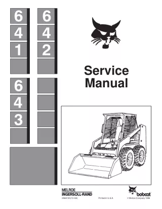 BOBCAT 641 SKID STEER LOADER Service Repair Manual