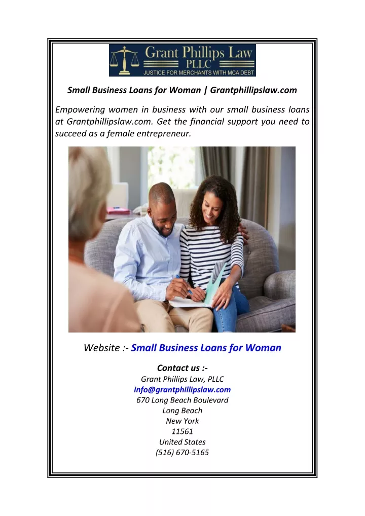 small business loans for woman grantphillipslaw