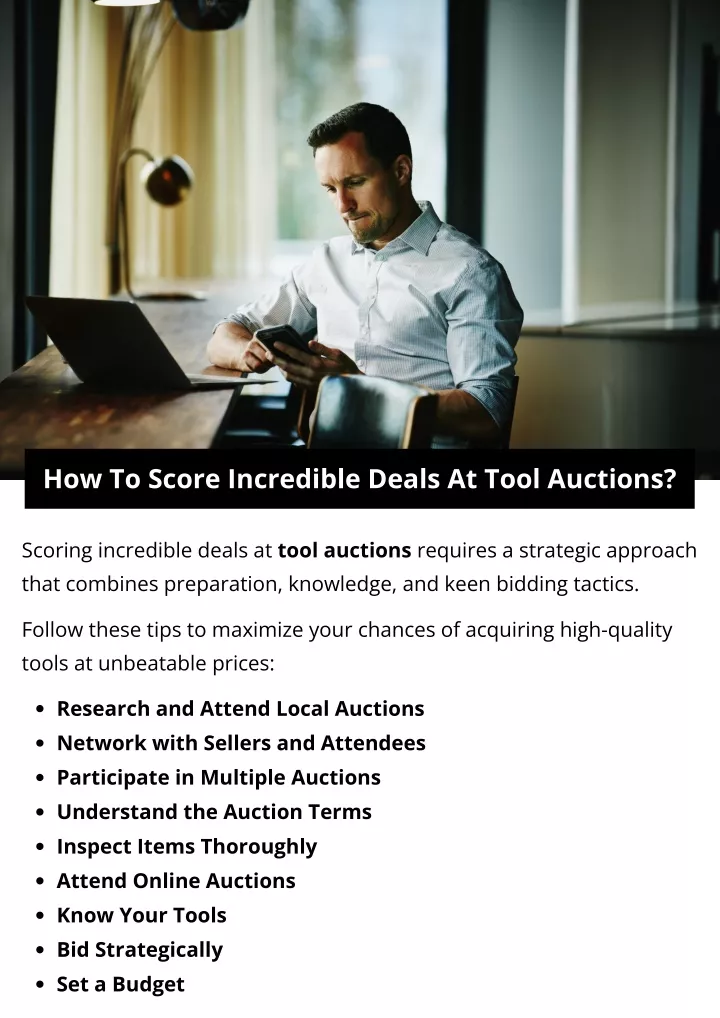 how to score incredible deals at tool auctions