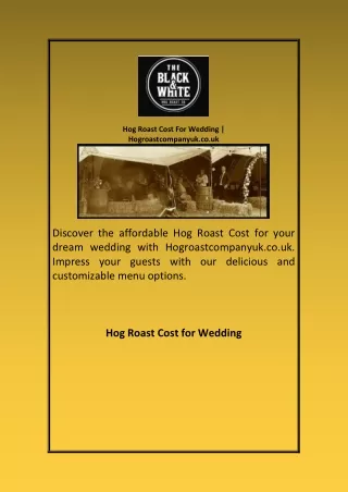 Hog Roast Cost For Wedding Hogroastcompanyuk co uk