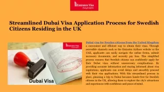 Dubai visa for Sweden citizens from the United Kingdom